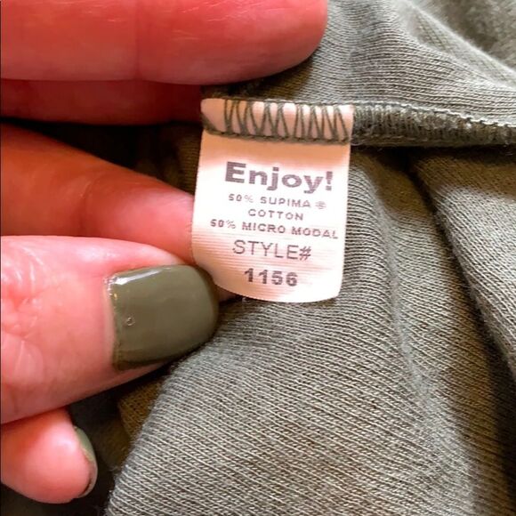 MICHAEL STARS Women’s Short Sleeve Cotton Blend Tee-Shirt Dress Green One Size - Picture 6 of 6